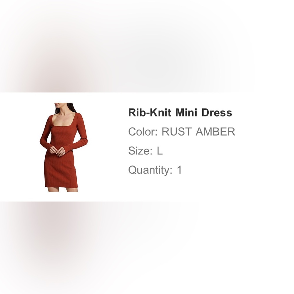 Vince Rust Amber Rib-Knit Midi Dress - L
